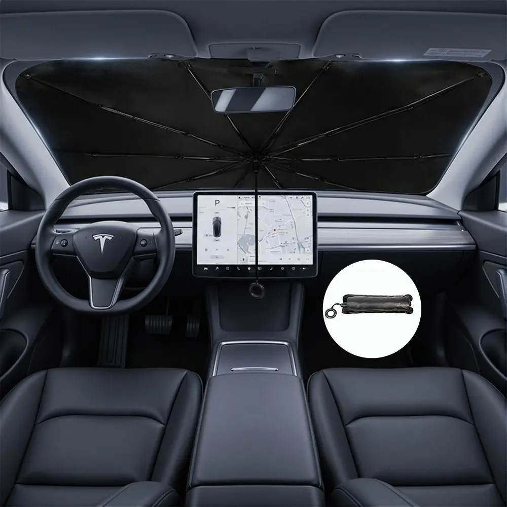 Windshield Sun Shade Umbrella For Tesla Model 3/Y/S/X 1