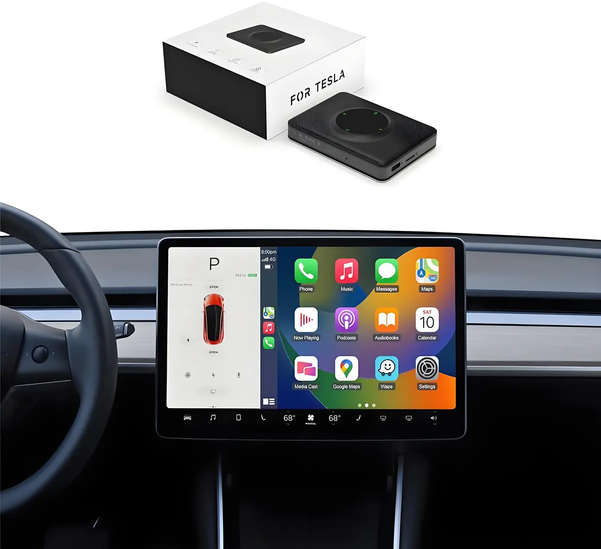 Wireless Apple Carplay Adapter For Tesla | Tesery 1