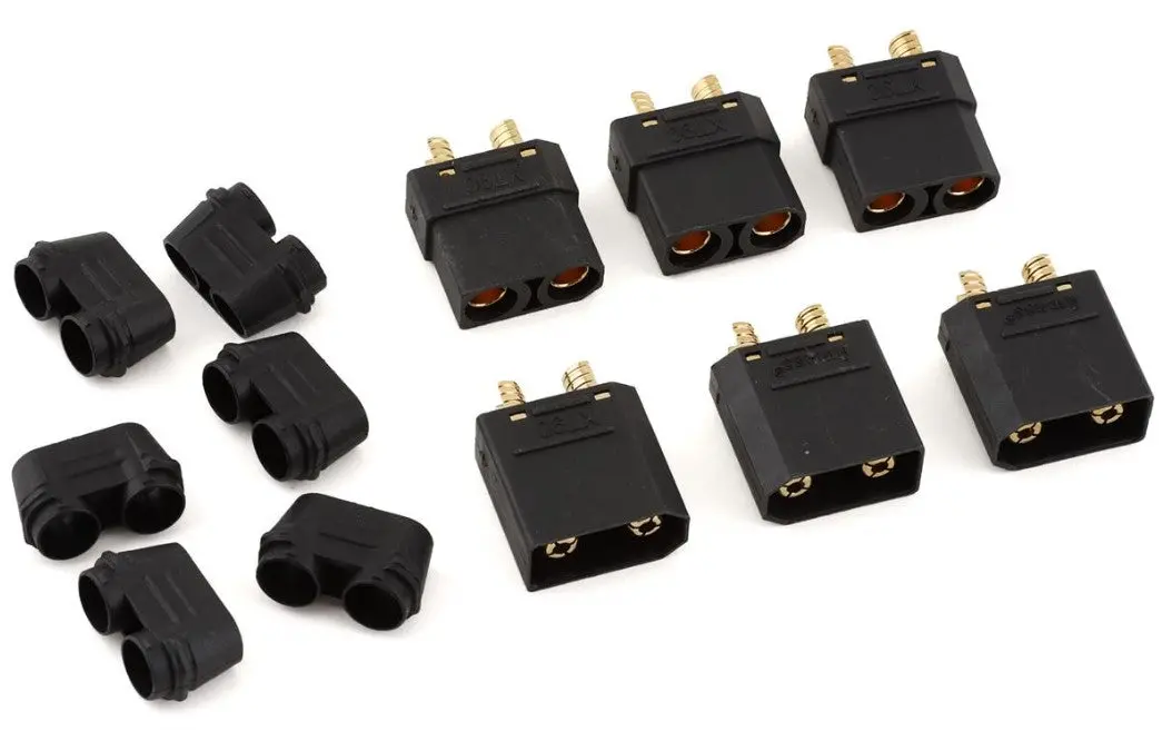 Xt90 Connector Set Black (3X Male/ 3X Female) 1