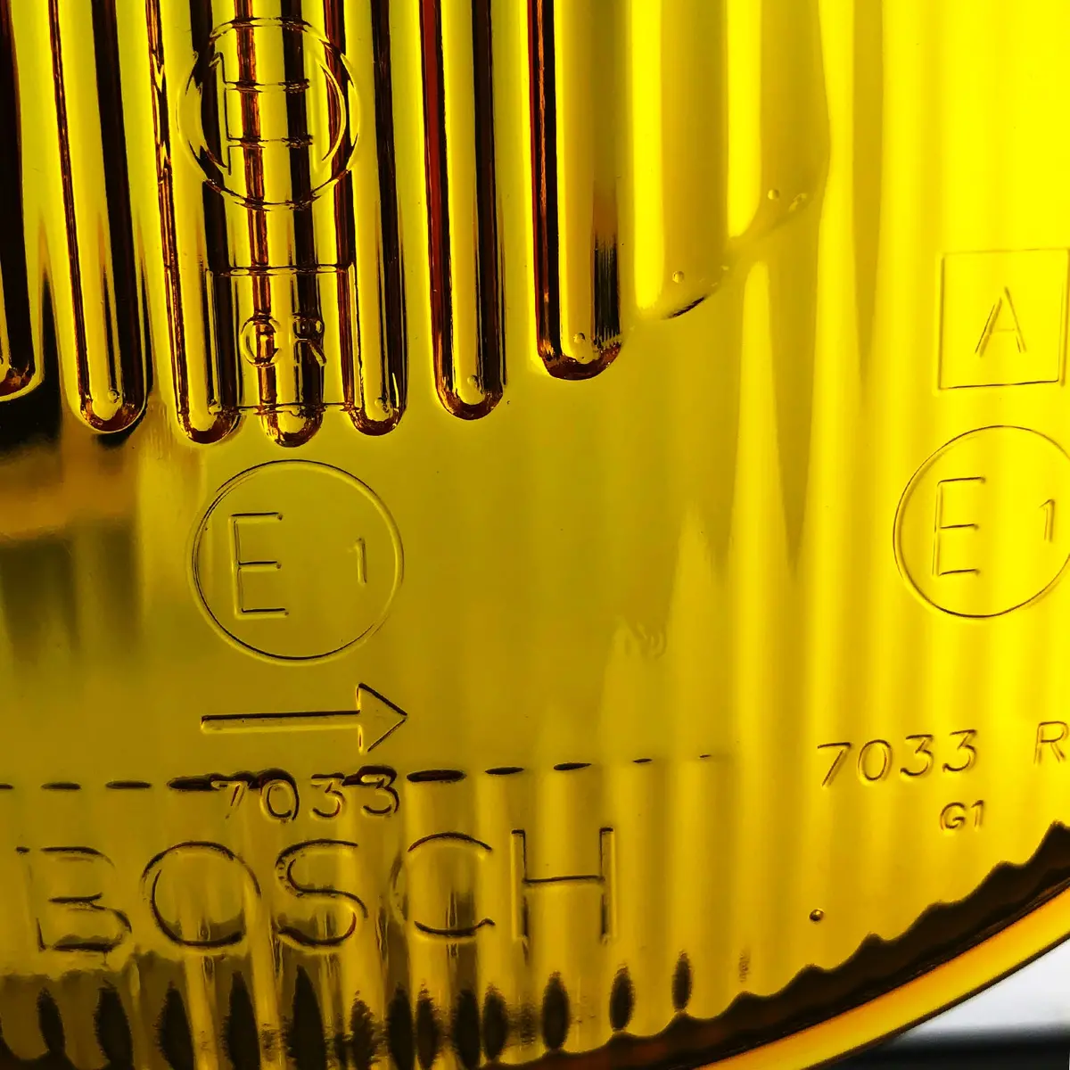 Headlight Lens "German Look" Rhd Yellow, Beetle, Kombi, T3 2