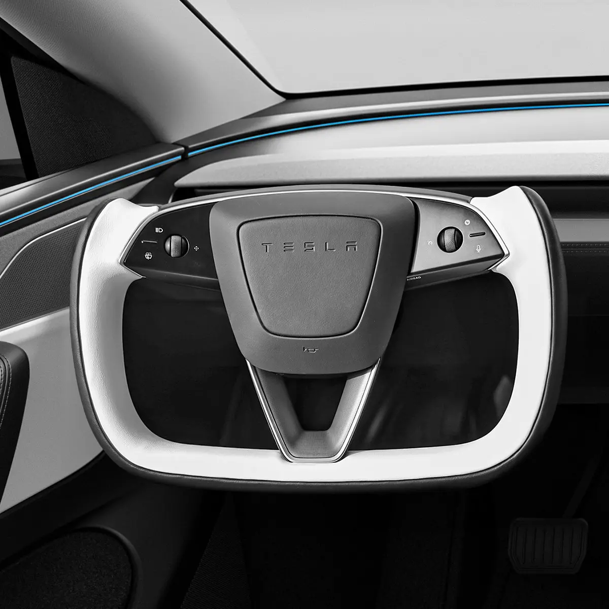 Yoke Steering Wheel For Model 3 Highland / Model Y Juniper【Two-Tone Style】 1