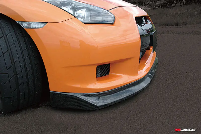 Nissan Gtr R35 Zele Style Carbon Fiber Front Lip Spoiler 1