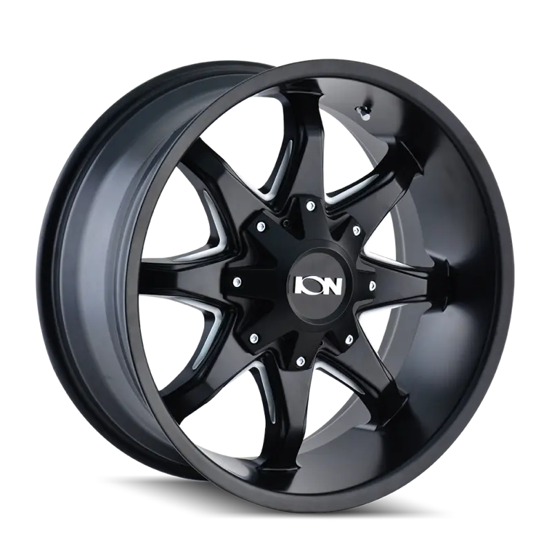 Ion Type 181 Forged Wheel – 17×9", 5×114.3 Bolt Pattern, -12Mm Offset, 87Mm Hub Bore, Satin Black/Milled Spokes 1