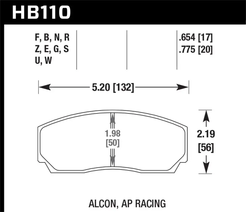 Hawk Ap Racing Dtc-60 Competition Brake Pads – Cp3307 / Cp5040-5S4 / Cp5200 (Sc250) Caliper Compatible 1