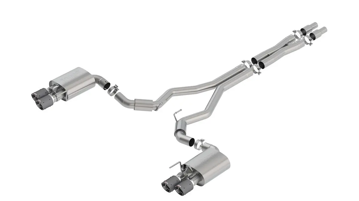 Borla S-Type Cat-Back Exhaust With Active Valves & Carbon Fiber Tips For 2018–2021 Ford Mustang Gt 5.0L 1