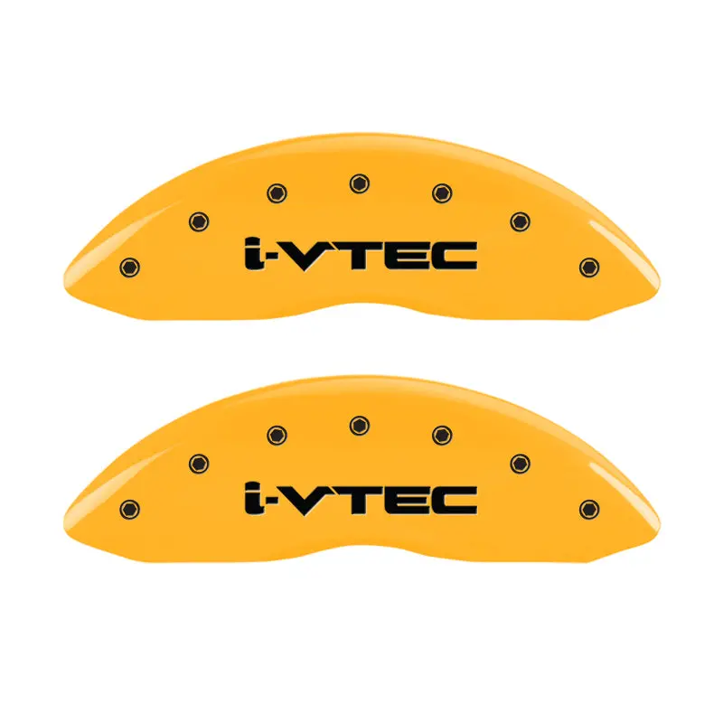Mgp Engraved 4-Piston Caliper Covers For 2017 Acura Ilx – I-Vtec Design, Yellow & Black Finish 1