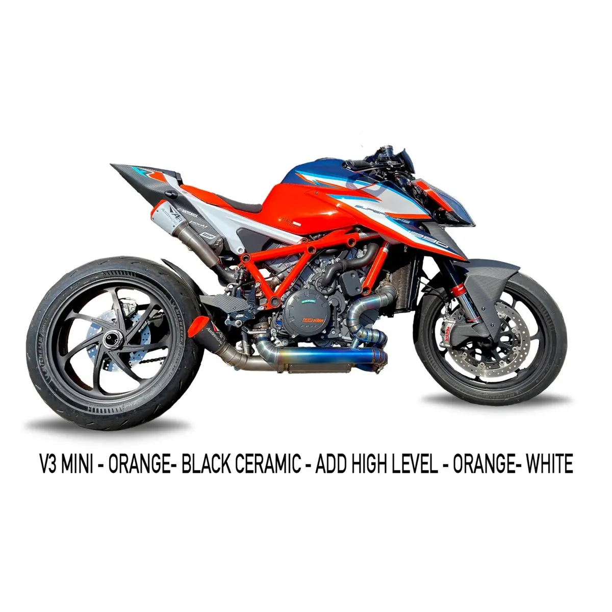 Austin Racing Rs2 Full Exhaust With V3 Mini Slip-On For 2020-24 Ktm Superduke 1290 R, Rr, Evo 1