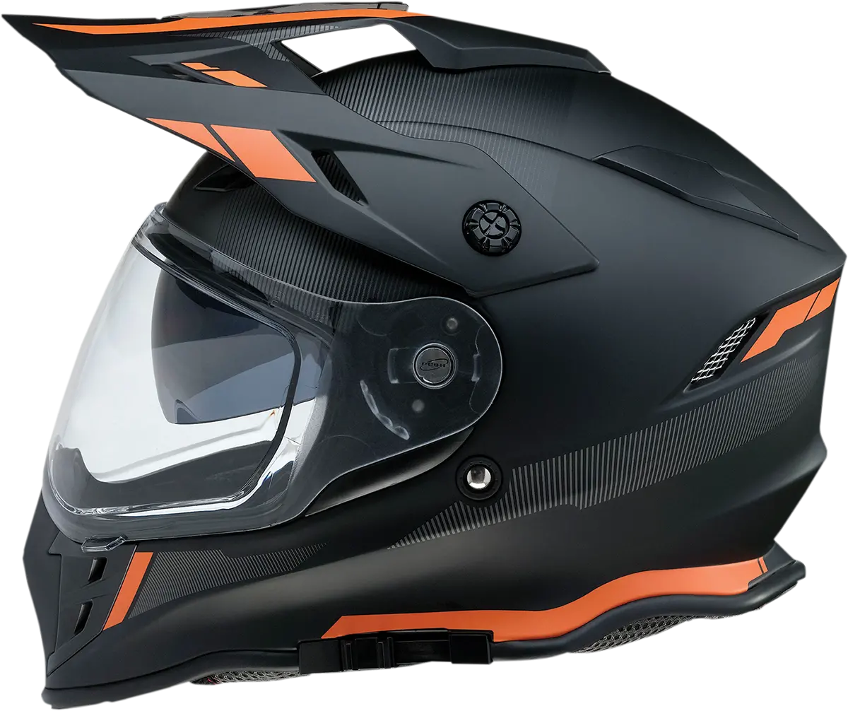 Z1R Range Modular Motorcycle Helmet – Black/Orange, Size Xl (Model 0140-0118) 1