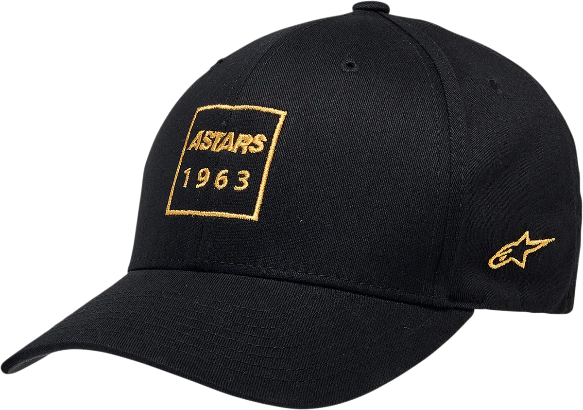 Alpinestars Boxed Hat — Lightweight Cotton Cap, Black, Small/Medium (Model 12128122010S/M) 1