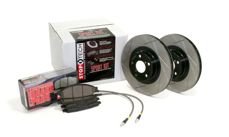 Stoptech 05-06 Subaru Legacy Sedan/Wagon Slotted Sport Brake Kit 1
