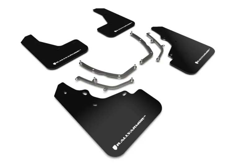Rally Armor 2019+ Mazda3 Gt Sport Hatch Ur Black Mud Flap W/ White Logo 1