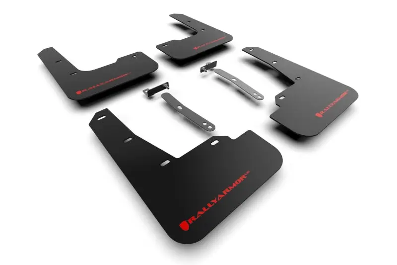 Rally Armor Ur Series Mud Flaps – Black With Red Logo For 2022 Hyundai Elantra N And N Line 1