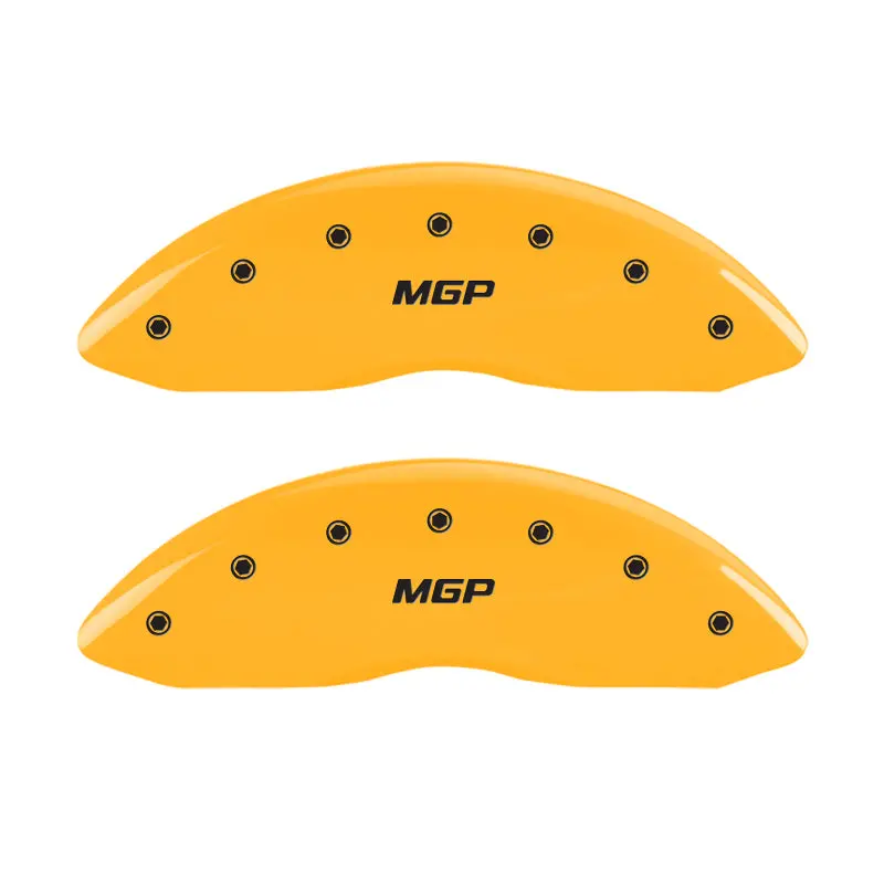 Mgp Engraved Brake Caliper Covers – Front And Rear, Yellow Finish, For 2008 Chrysler Aspen 1