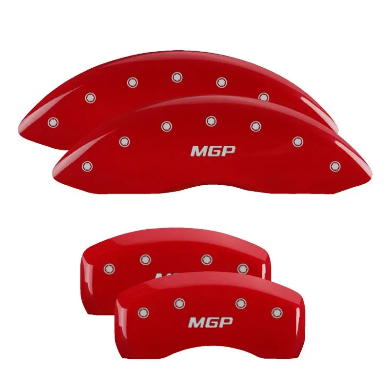 Mgp Engraved Caliper Covers – Front & Rear – Red Finish With Silver Character Detail – Lincoln Nautilus (2019) 1