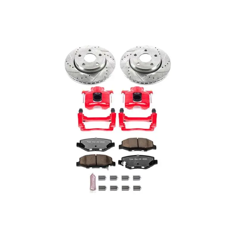Power Stop Z36 Truck & Tow Brake Kit With Calipers – Front Axle Only (2007–2017 Jeep Wrangler) 1