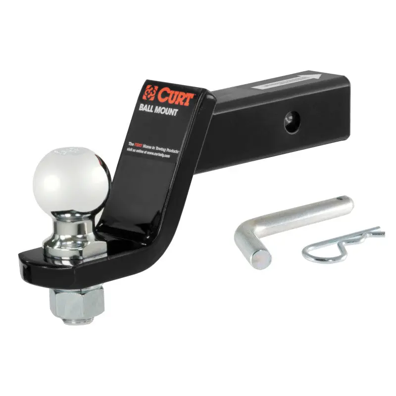 Curt Heavy-Duty Ball Mount With 2-5/16" Hitch Ball – 2" Shank, 4" Drop, 7,500 Lb Capacity 1
