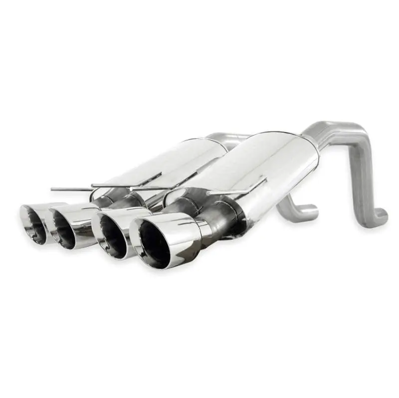 Stainless Works Axleback Exhaust System For 2006–2013 Corvette C6 Z06/Zr1 – 3-Inch Tubing, Chambered Mufflers, Quad 4-Inch Rolled Tips 1
