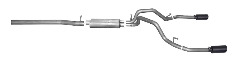 Gibson Black Elite Dual Split Cat-Back Exhaust – 3-Inch / 2.25-Inch, For 2014–2018 Gmc Sierra 1500 Denali 5.3L 1