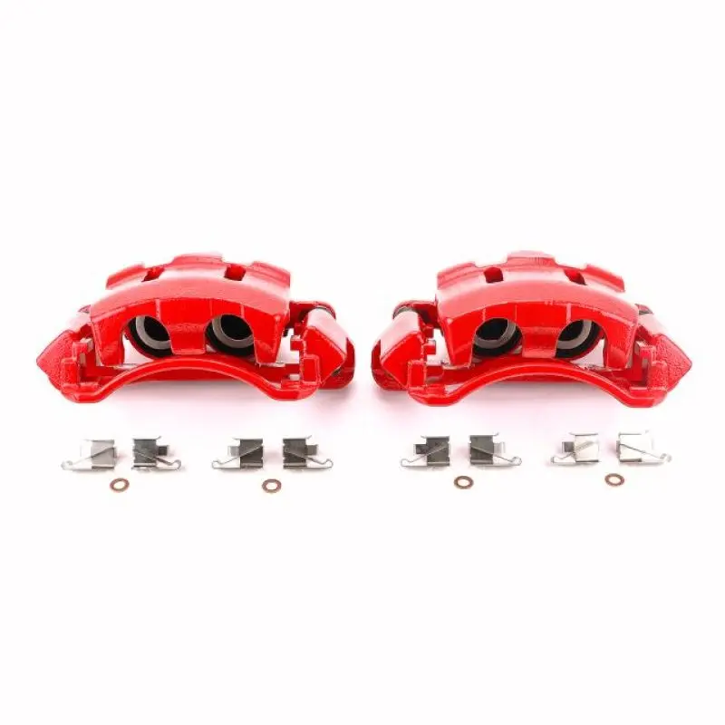 Power Stop Red Caliper Kit With Brackets – Front Axle, For 2000–2005 Ford Excursion 1