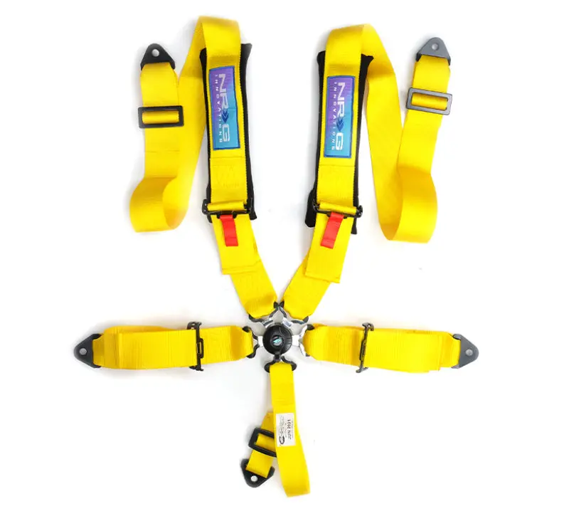 Nrg 5Pt 3In. Seat Belt Harness / Cam Lock - Yellow 1