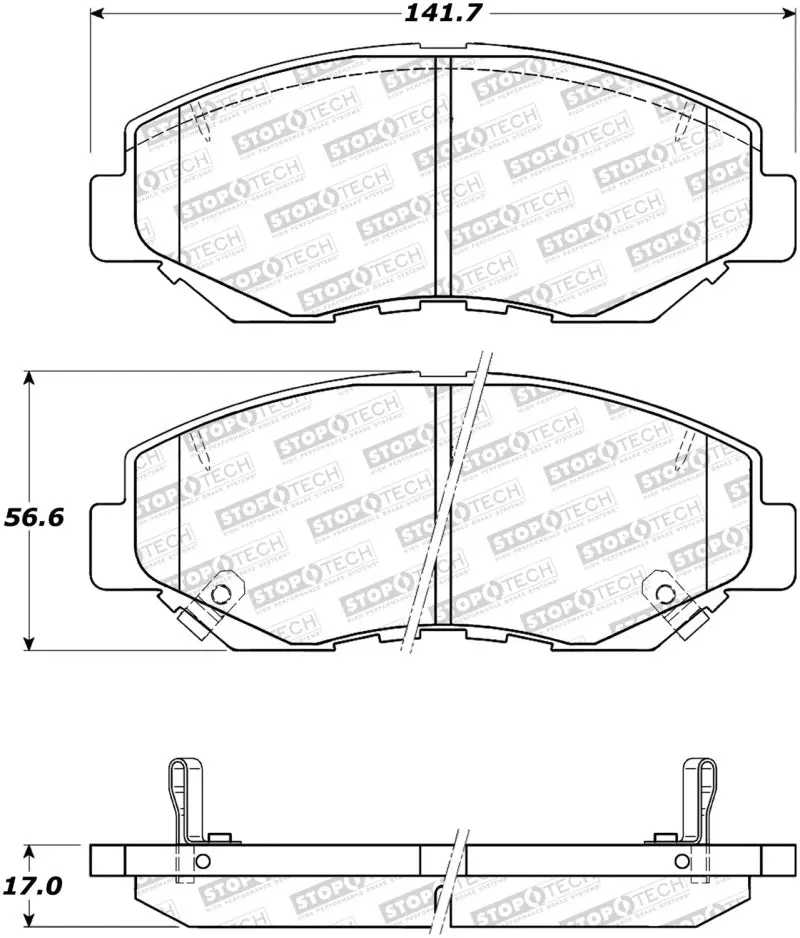 Stoptech Street Performance Brake Pads – Premium Ceramic Compound 1