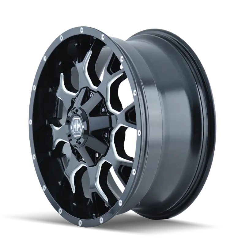 Mayhem Warrior Forged Wheel – 18X9", 8X165.1 Bolt Pattern, +18Mm Offset, 130.8Mm Hub Bore, Matte Black W/ Milled Spokes 2