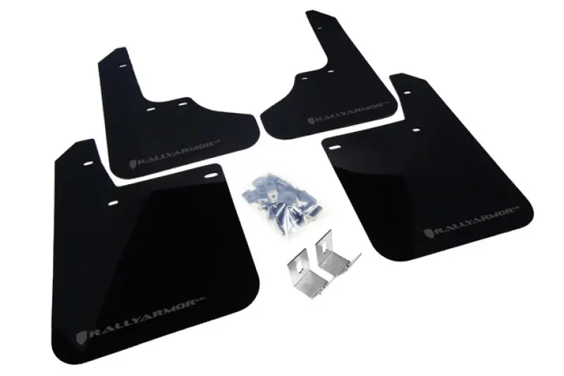 Rally Armor Ur-Series Mud Flaps For 1993–2001 Subaru Impreza – Black With Grey Logo 1
