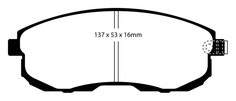 Ebc Yellowstuff High-Performance Front Brake Pads For 2002–2003 Infiniti G20 2.0L 1