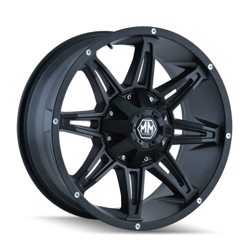 Mayhem 8090 Rampage 20X9 / 8X180 Bp / 18Mm Offset / 124.1Mm Hub Matte Black Wheel 1