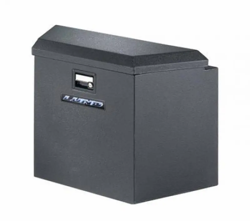 Lund Universal Black Aluminum Trailer Tongue Storage Box 1