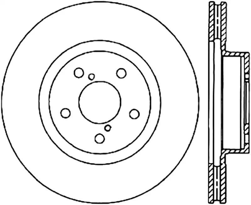 Stoptech Cryo-Treated Front Brake Rotors For 2006–2008 Subaru Legacy Sedan & Wagon 2.5I 1