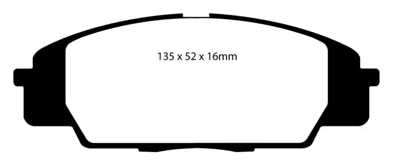 Ebc 07-11 Acura Csx (Canada) 2.0 Type S Yellowstuff Front Brake Pads 1
