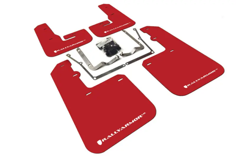 Rally Armor Red Mud Flaps With White Logo – Universal Fit For 2015+ Vw Jetta 1
