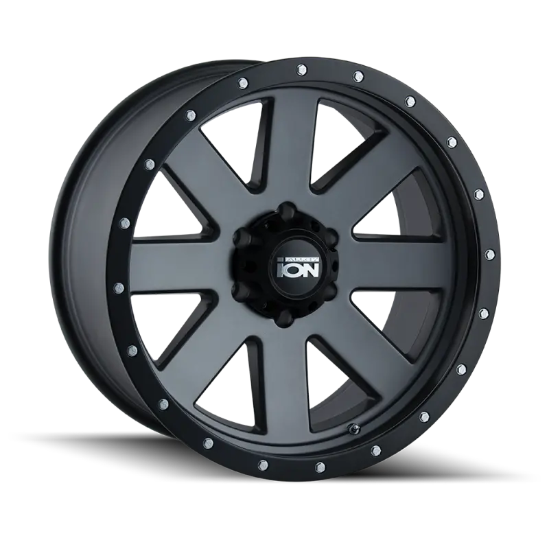 Ion Type 134 Matte Gunmetal/Black Beadlock Wheel – 17X8.5 Inch, 5X139.7 Bolt Pattern, -6Mm Offset, 108Mm Hub 1