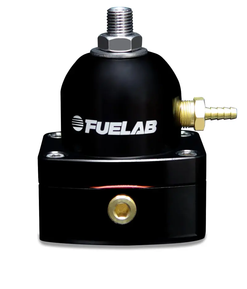 Fuelab 525 Adjustable Fuel Pressure Regulator – Inline, 25–90 Psi Range, -6An Inlet & Return, Black 1