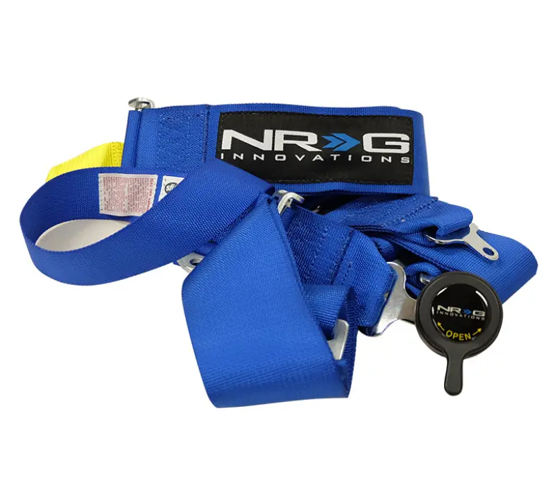 Nrg Sfi 16.1 Certified 5-Point Racing Harness With Cam Lock – 3-Inch Wide, Blue Webbing 1