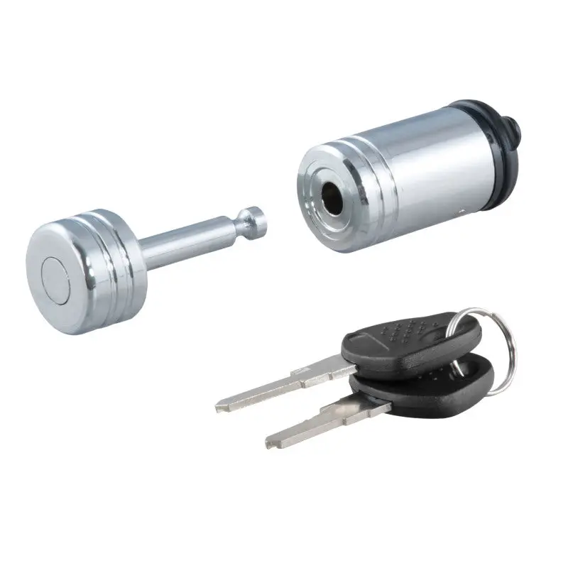 Curt Chrome Barbell-Style Coupler Lock With 1/4" Pin And 7/8" Latch Span 1