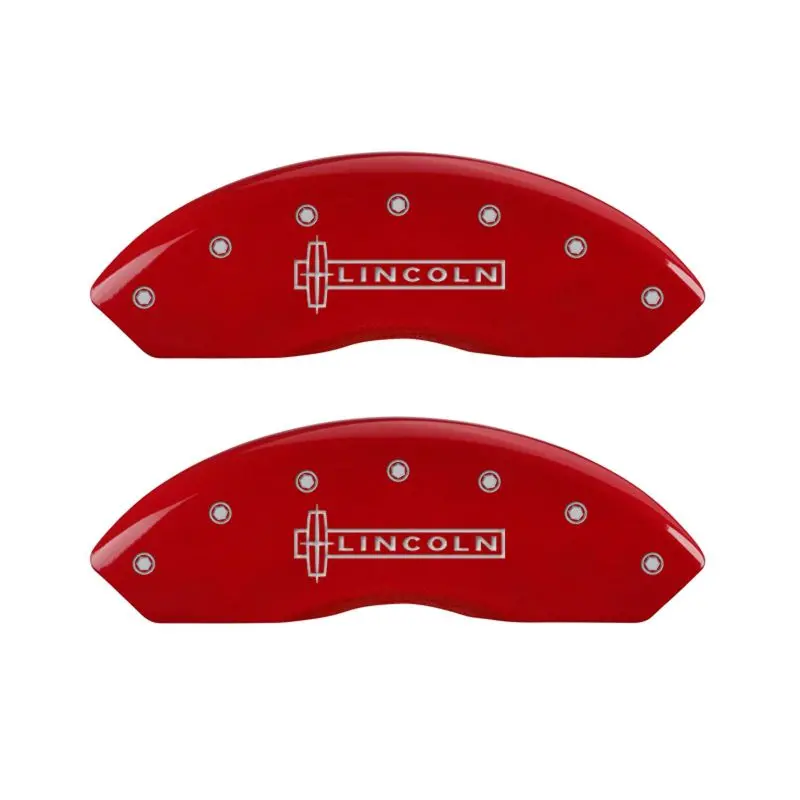 Mgp Engraved Caliper Covers For Lincoln Mkx – Front (Red/Silver), Rear (Red/Black) 1