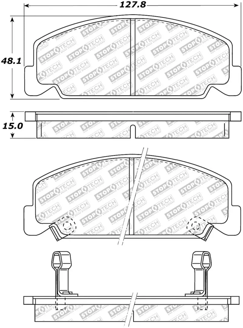 Stoptech Street Select Rear Brake Pads – Performance Street Compound 1