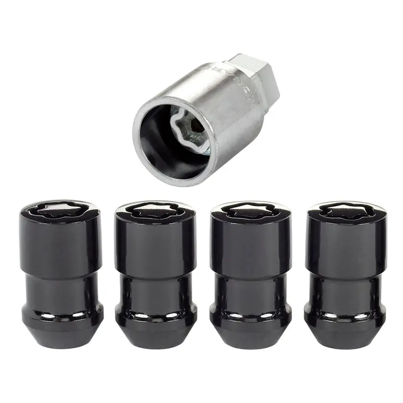 Mcgard Black Cone-Seat Wheel Lock Nuts – 4-Pack, M12×1.5, Dual Hex (19Mm & 21Mm), 1.46-Inch Length 1