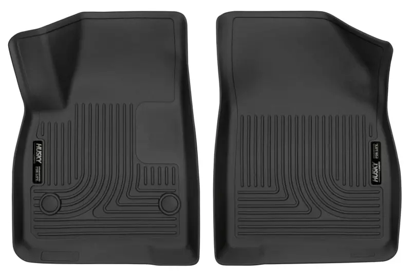 Husky X-Act Contour Front Floor Liners – Black, Custom Fit For 2017–2018 Cadillac Xt5 & Gmc Acadia (2Nd Row Bench) 1