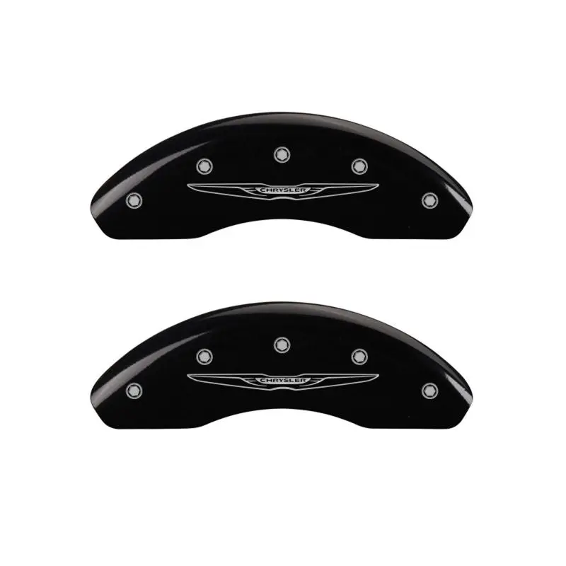 Mgp Engraved Front And Rear Brake Caliper Covers For Chrysler Wing Models – Black Finish With Silver Accents 1