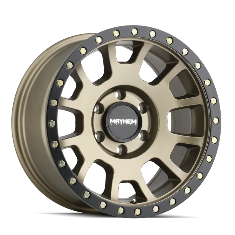 Mayhem Scout Matte Gold Wheel With Matte Black Lip – 17X8.5, 5X127 Bolt Pattern, 0Mm Offset, 78.1Mm Hub Bore 1