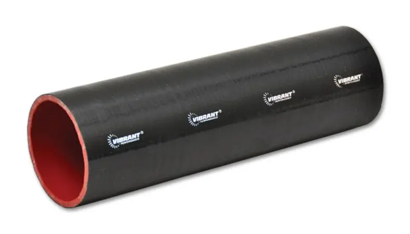 Vibrant Reinforced Silicone Hose Coupler – 1-Inch Id × 12-Inch Length, Black (4-Ply) 1