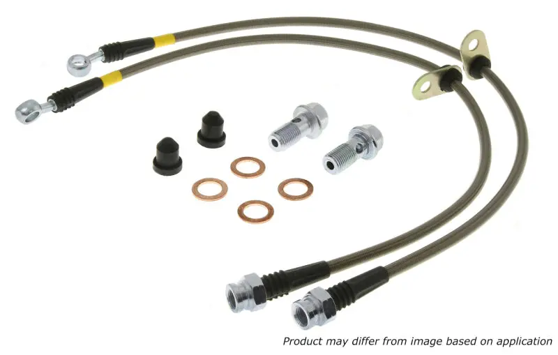 Stoptech Stainless Steel Front Brake Lines – For 1989–1998 Nissan 240Sx With 5-Lug Conversion (Including 300Zx Upgrade) 1