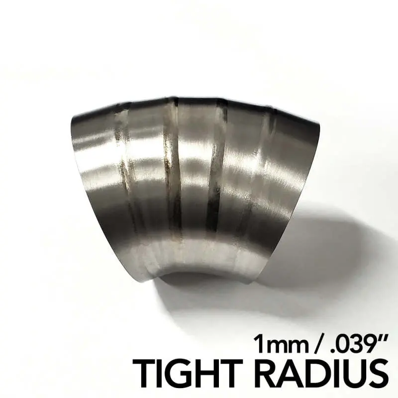 Ticon Industries Titanium Pie-Cut Bend – 4" Diameter, 45° Tight Radius, 1Mm Wall, Pre-Welded (5-Pack) 1