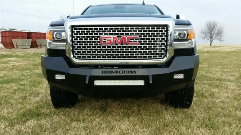 Iron Cross Low-Profile Front Bumper For 2007–2014 Gmc Sierra 2500/3500 – Primer Finish 1