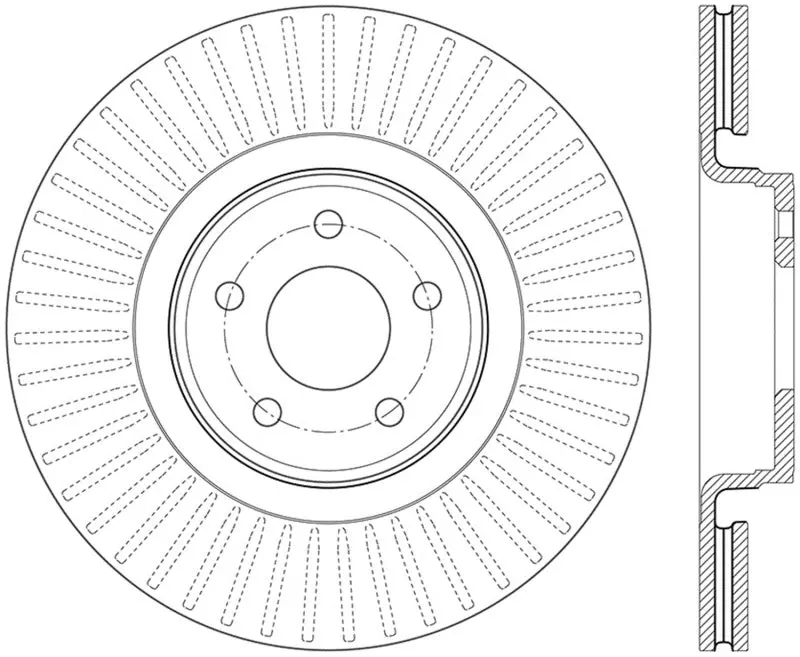 Stoptech Slotted Performance Brake Rotor – Front Left, Fits 14.5+ Inch Wheels On Ford Focus St 1