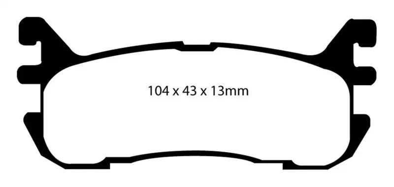 Ebc Yellowstuff Rear Brake Pads – For 1997–2002 Ford Escort 2.0L 1