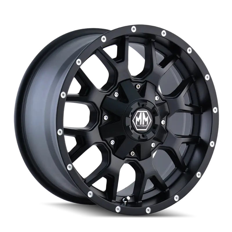 Mayhem Warrior 22X12 Matte Black Off-Road Wheel – 5X127 Bolt Pattern, -44Mm Offset, 87Mm Hub Bore 1